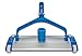 Productos QP 500340C Limpiafondos Metálico, Limpiador Manual de Piscinas, Cepillo de Nylon, 4 Ruedas Fijación Clip, Ancho: 335 mm, Azul