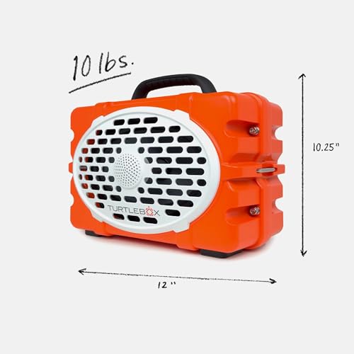 Image of Turtlebox Original Gen 3: Portable Outdoor Bluetooth Speaker - Ultra-Loud (120dB), Waterproof (IP67), Rugged, Impact-Resistant, 3-Day Battery | Party Mode: Unlimited Pairing for Stereo Sound, Orange