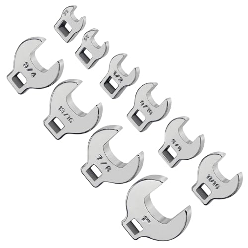 Titan 17294 10-Piece 3/8-Inch Drive SAE Crowsfoot Wrench Set