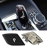 Jaronx Compatible with BMW Gear Shift P Button for 5' G30 G31 G38/ 6’ GT G32/ 7' G11 G12/ X3 G01 G08/ X4 G02, Gear Shift Parking Button Replacement for BMW 61316817624 61316817622 (Matte Black)