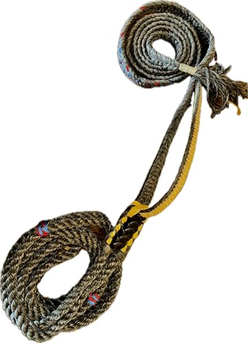 Bull Rope Black Poly Pro 9x7 Right & Left Hand 7/8" x 1" Soft - American Style EPT Bull Riding Rope 16ft (Right Hand)