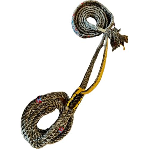 Bull Rope Black Poly Pro 9x7 Right & Left Hand 7/8" x 1" Soft - American Style EPT Bull Riding Rope 16ft (Right Hand)