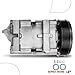 A-Premium A/C Compressor with Clutch Compatible with Ford Explorer, Explorer Sport, Explorer Sport Trac, Ranger & Mazda B3000, B4000, Navajo & Mercury Mountaineer, FS10 Style, 6 Grooves