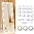 Yarnock 14 Bulbs LED Vanity Lights for Mirror, 3000K 4000K 6500K & 10-Brightness, Wire Length Adjustable, USB Cable, Hollywood Mirror Lights for Makeup Dressing Room Bathroom, White