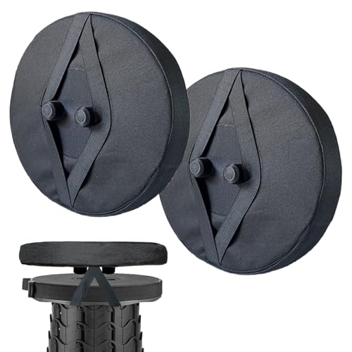Image of Outward Gear Collapsible Stool Cushion (Exclude Stool) for Retractable Folding Stools, Original & Authentic Telescopic Stool Seat Cushion with Thickened Premium Soft Foam (Round 2-Pack)