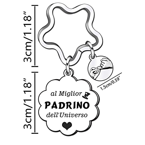 VZIUYTRE Regalo Portachiavi Regalo del Padrino