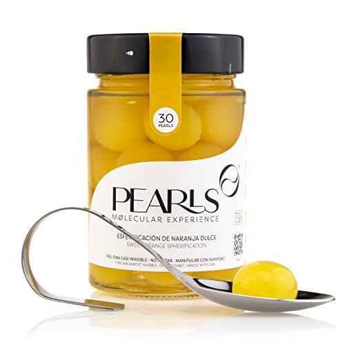 Pearls de Naranja dulce (30 unid.) Esferificaciones Premium listas para degustar. Descubre la Gastronomía Molecular. Una explosión de sabor y sensaciones. Cocina molecular. Productos Gourmet Cover