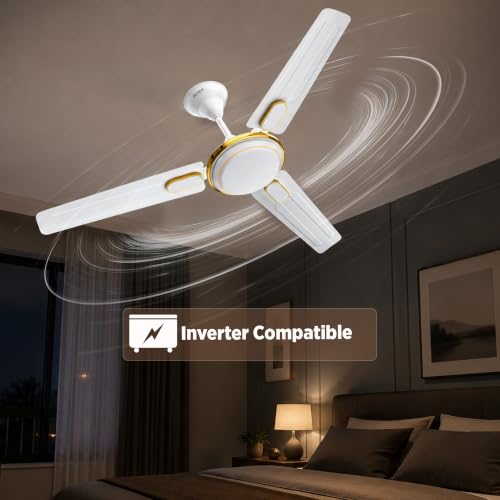 Image of Intex Aero Fighter Pro 1200MM Ceiling Fan | 380 RPM High Speed | 215 m /min Air Delivery | 14 Pole Motor | Double Ball Bearing | Inverter Compatible | Low Noise | Energy Efficient | White
