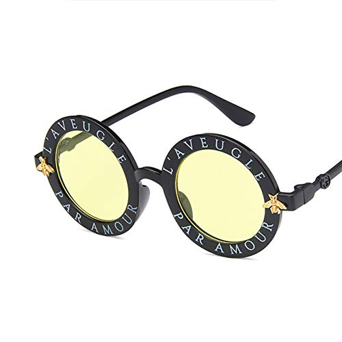 Shiratori Unisex Sunglasses Retro Bright Black Grey Drive Holiday Round Non-Polarized UV4002