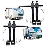 RISAKOGO Wohnwagen Spiegel Auto,2 Stück Wohnwagenspiegel Universal Caravanspiegel Zusatzspiegel Stufenlos Verstellbar für alle gängigen Fahrzeugtypen