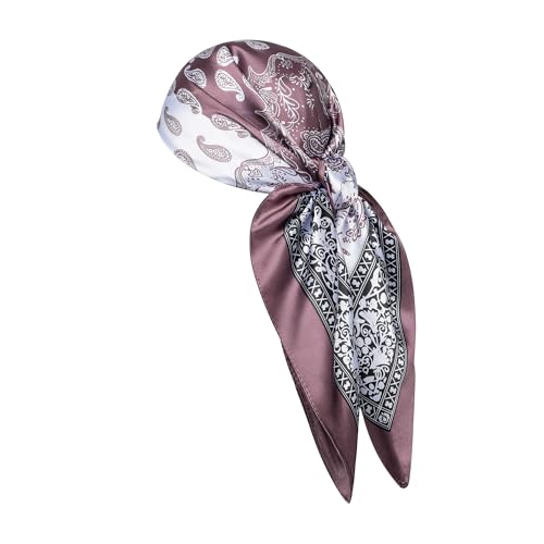 Image of 35 inch Men's Silk Cowboy Scarf - Oversized Western Bandana Neckwear, Large Square Scarf with Gift Packaging