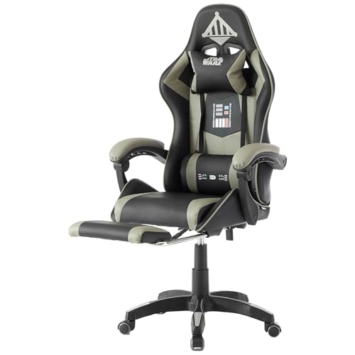Star Wars Adjustable Swivel Computer Gaming Chair with Footrest, Lumbar Support and Headrest by Idea Nuova - Used condition - US$109.60