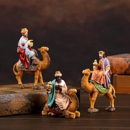 Figurines de crèche de Noël en résine pour centres de table et maison - 5