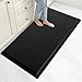 GOOFCXO 3 x 5 FT Anti Fatigue Mats Industrial 15/16 Inch Thick Soft Sponge Ergonomic Mat Durable Heavy Duty Diamond Plate for Standing Non Slip Industrial Grade Floor Mat for Leg & Back Pain (Black)