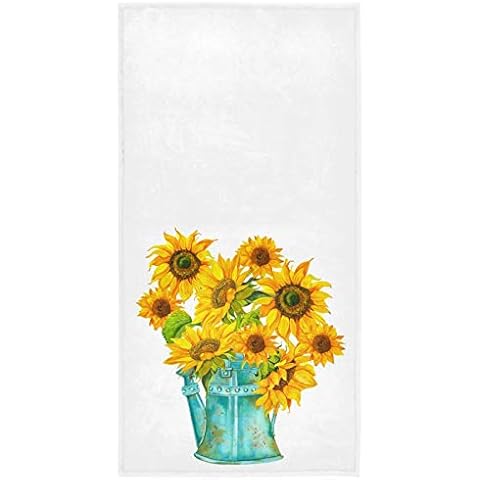 Vdsrup Sunflower Hand Towels for Kitchen Cover