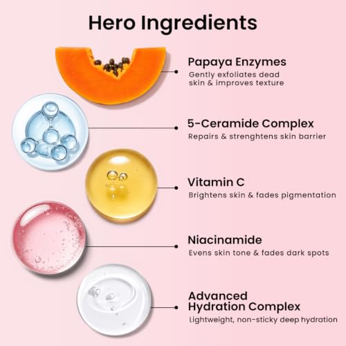 Image of Foxtale Lightweight Brightening Face Moisturiser with Vitamin C & Niacinamide |Brightens & Evens Skin Tone, Fades Dark Spots & Deeply Hydrates | For Normal to Dry Skin | For Men & Women | 50 ml