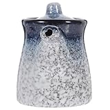 LIFKOME Jarrita Japonesa Vintage para Salsa de Soja y Vinagre con Tapa Hermética Antidesbordamiento Diseño Compacto para Cocina y Mesa Azul