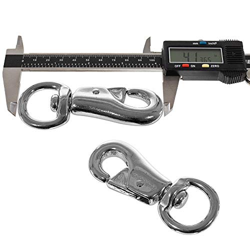 Nickel-Plated Rope Snaps, 5 Pack of 7/8 Inch Round Swivel Bull Snap, for 0.5 Inch, 0.75 Inch, and 1 Inch Rope - Image 3