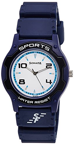Image of SF Quartz Analog White Dial Silicone Strap Watch for Men-NS7921PP13