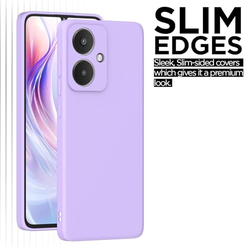 Image of Outlouders Back Cover for Redmi 13C 5G | Camera Protection | Durable Soft Matte Silicone Bumper Case (Purple)