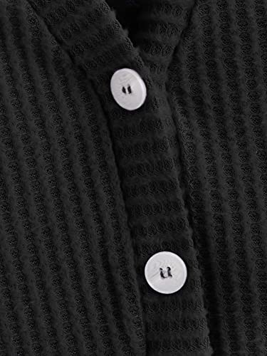Image of SweatyRocks Women's Long Sleeve Button Front V Neck Soft Cardigan Sweaters