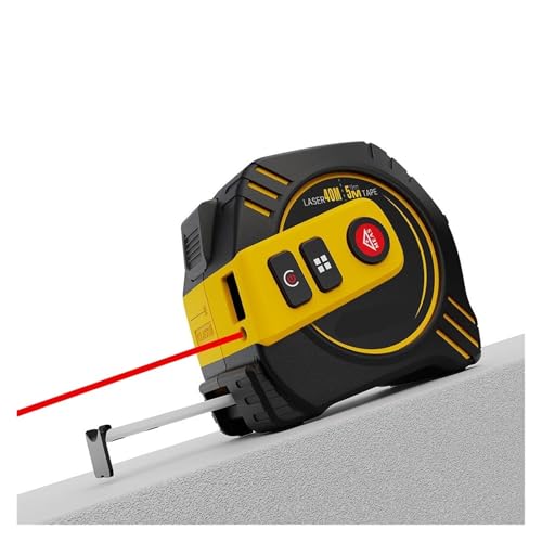 Telémetro láser multifunción 2 en 1 Recargable de 80 m y 40 m con Cinta de 5 m, Pantalla LCD con retroiluminación, Cinta métrica láser(Laser 40m 5mTape)