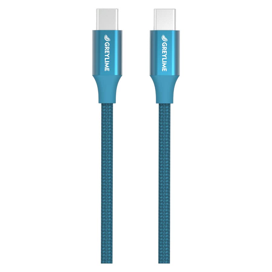 GreyLime USB-C to USB-C Braided Cable Blue 1 m / 3.3 ft, 1 metre