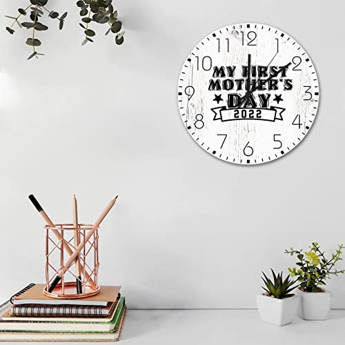 Horloge murale silencieuse sans tic-tac en bois véritable