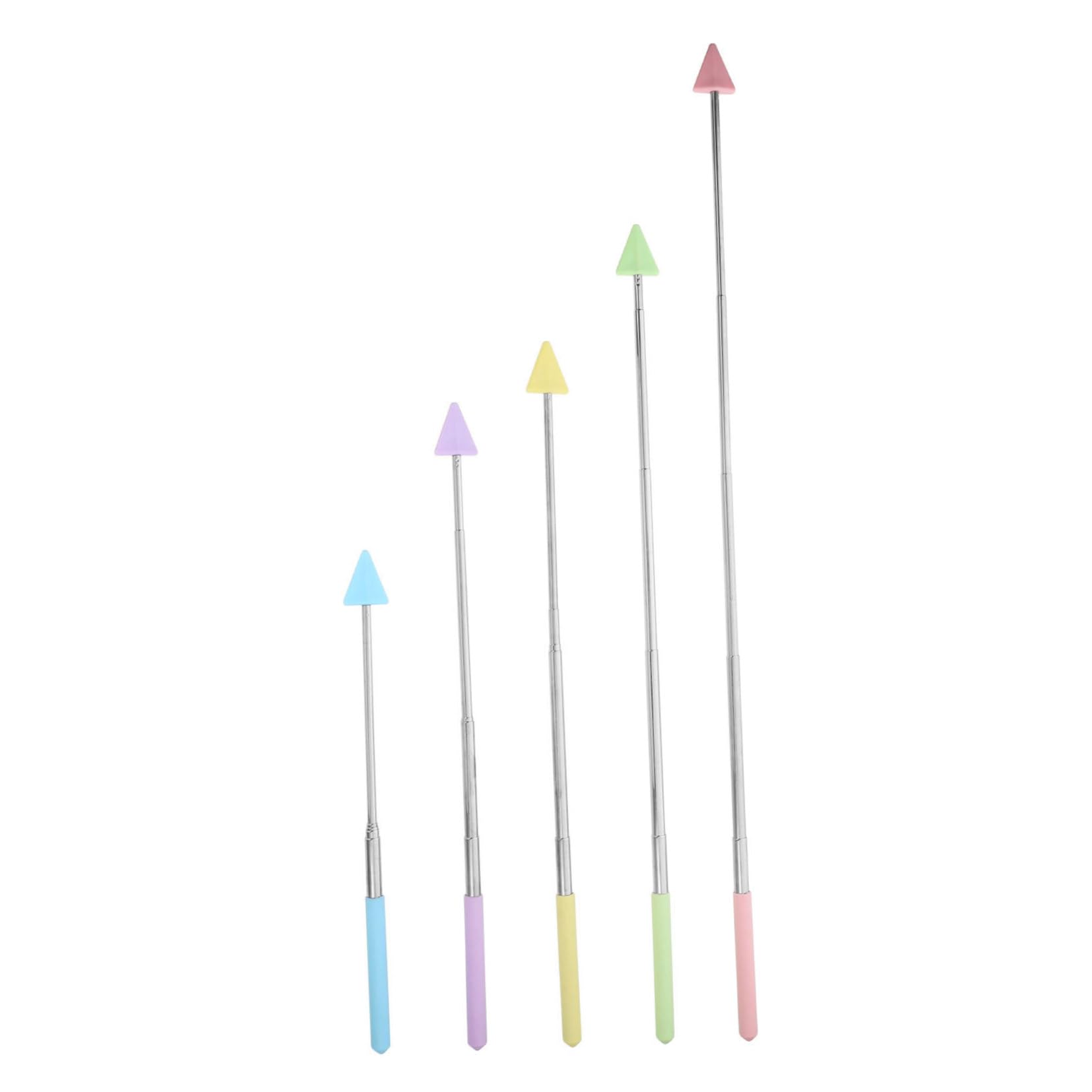 NUOBESTY 5 Ensembles De Guidage De Pointeur Extensible Pointeur Enseignant Rétractable Pointeur Télescopique De Pointeur De Tableau Abdos 5 Pièces * 5