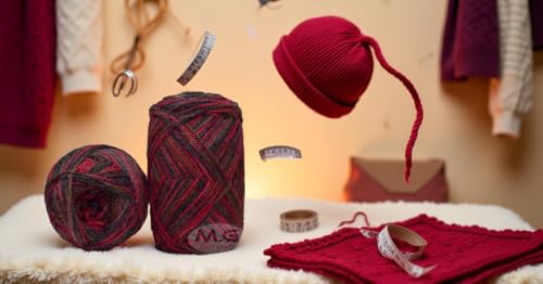 Image of Ganga G-Ball Mehroon (300 gm) Wool Ball Hand Knitting Wool /Art Craft Soft Fingering Crochet Hook Yarn, Needle Knitting Yarn Thread Dyed C B CE