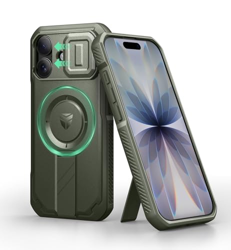 Coque iPhone 17 contre les chutes avec cache objectif et aimant intégré