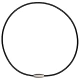Lederband (Halsband) glatt schwarz, Länge 45 cm, Stärke 3,0 mm