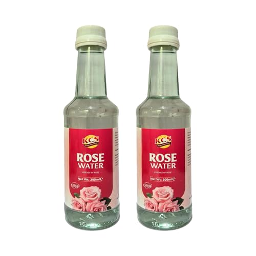 KCS Rose Water 300ml x 2 (Total 600ml) | Premium Food Grade Rose Water for Sweets Desserts Biryani Beverages Skincare & Culinary Use