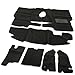 Kojem Full Set Carpet Kit Floor Liner Compatible with 1997-2006 Jeep Wrangler TJ Interior Floor Rug Mat Carpet Pad Black 6PCS