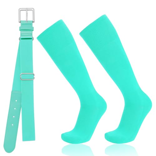 Image of Baseball Socks and Belt Combo for Youth Adult - Softball Socks and Belt for Boys and Girls