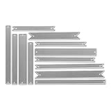 Metal 12 pcs Irregular Slender Banners Cutting Dies,12 pcs Irregular Slender Ribbon Tag Frame Die Cuts Embossing Stencils Template Mould for Card Scrapbooking and DIY Craft Album Paper Card Decor