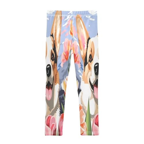 Toddler Girls Leggings Printed Yoga Pants Leggings Tulip Dog for Kids2