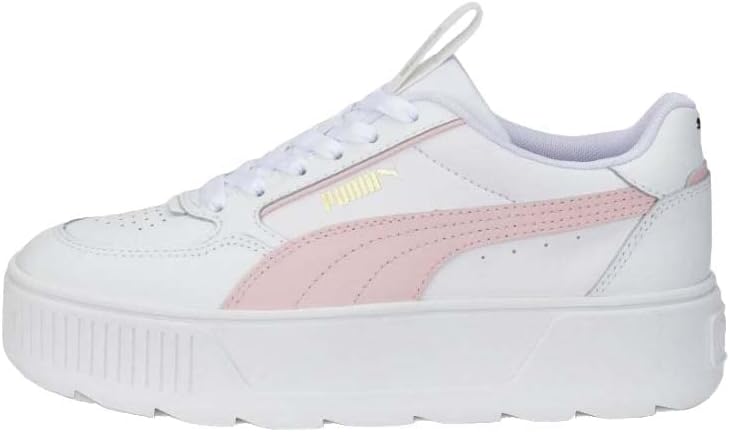 PUMA Women's Karmen Rebelle Lace Up Platform Sneaker Wht/Almnd 8.5 Medium US