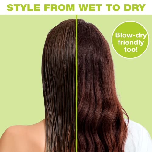 The Knot Dr. For Conair Hair Brush, Wet And Dry Detangler With Storage Case, Removes Knots And Tangles, For All Hair Types, Green #TOP6