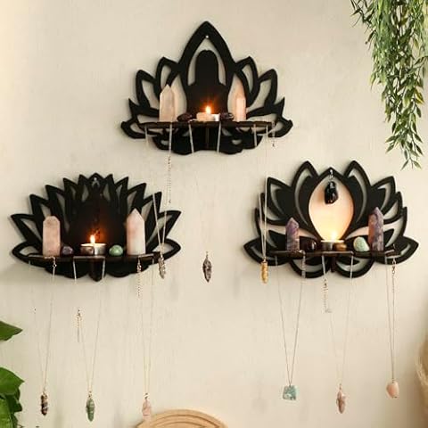 Artilady Lotus Flower Crystal Shelf Cover