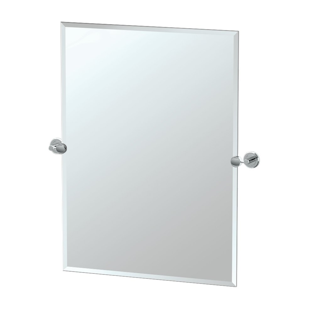 Gatco Latitude II Rectangle Mirror,, Chrome, 31.5 Inch, Frameless Rectangle, 31.50"H X 27.50"W