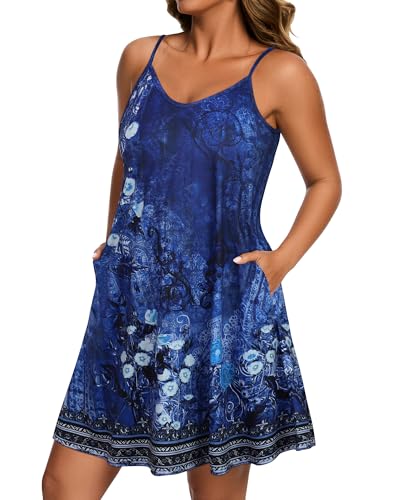 Image of JOELLYUS Womens Spaghetti Strap Dress Summer Dresses Beach Cover Ups Casual Sundresses with Pockets 2026