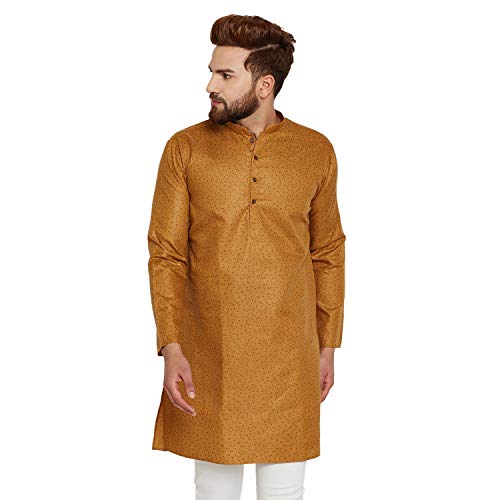 Kurta transpirable de lino contra el calor Sojanya marrón 1