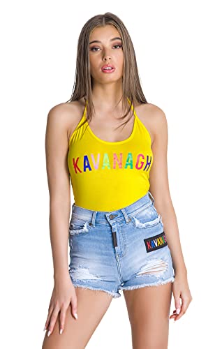 Tricot femme Gianni Kavanagh vêtement en maille jaune Neverland chic