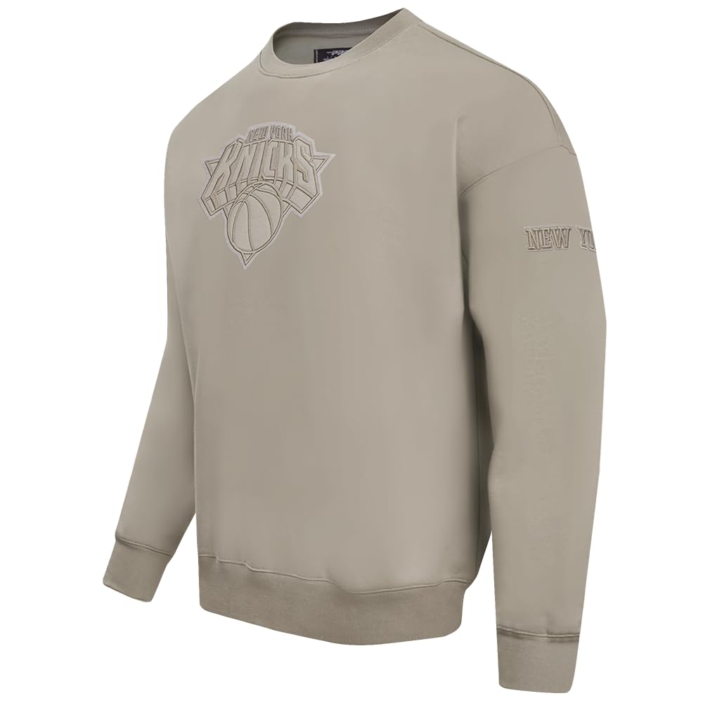 Pro Standard Męska bluza NBA Neutral M Drop Shoulder FLC Crewneck Bluza, szarobrązowa, L, brązowy (taupe), L