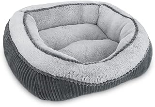 MIXJOY Small Dog Bed Washable(51x49cm), Super Soft Cosy Dog Beds Grey Pet Bed, Premium Grey Rectangle Puppy Bed for Small Medium Large Dogs, Ideal for Labrador, Chihuahua, Springer Spaniel, etc