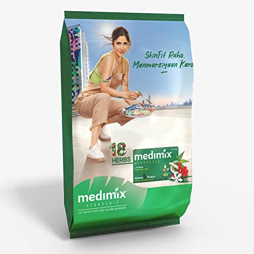 Image of Medimix Ayurvedic Classic 18 Herbs Bathing Soap 10 gms (Combo pack of 60) | Natural Oils For Healthy & Protected Skin | Shop Herbal | Natural | Paraben-free & Sulphate-free | 100% Vegan