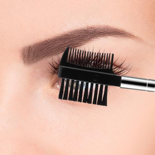 YUXIANLB 2 Teiliger Wimpernbürstenkamm Augenbrauenpinsel Wimpernkamm Set Wiederverwendbarer Dual Bürsten Wimpernapplikator Trennwerkzeug Make-up Zubehör für Die Wimpernverlängerung