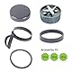 Ersatzteile für NutriBullet, 2 Tassen, Abziehklinge, 2 wiederverschließbare Deckel, 2 Dichtungen, 2 Gänge, 3 Stoßdämpfer-Pads, Deckelring, Deckelring mit Griff & Reinigungsbürste für Nutribullet