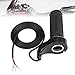 KIMISS Motorcycle Accelerator, Universal Electric Scooter Speed Throttle Grip with 3 Wires 12, 24, 36, 48V